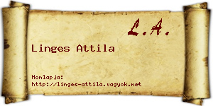Linges Attila névjegykártya
